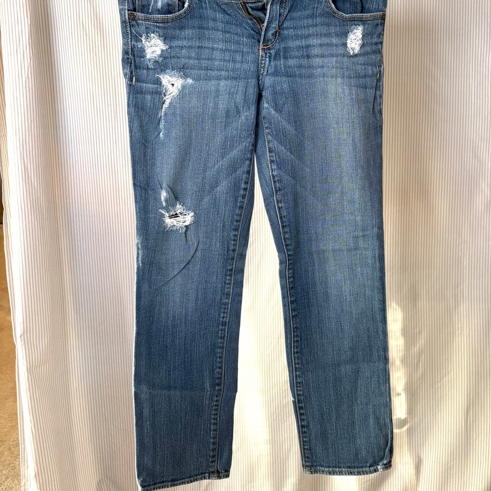 Abercrombie & Fitch Ripped short Jeans - Dark Blue
